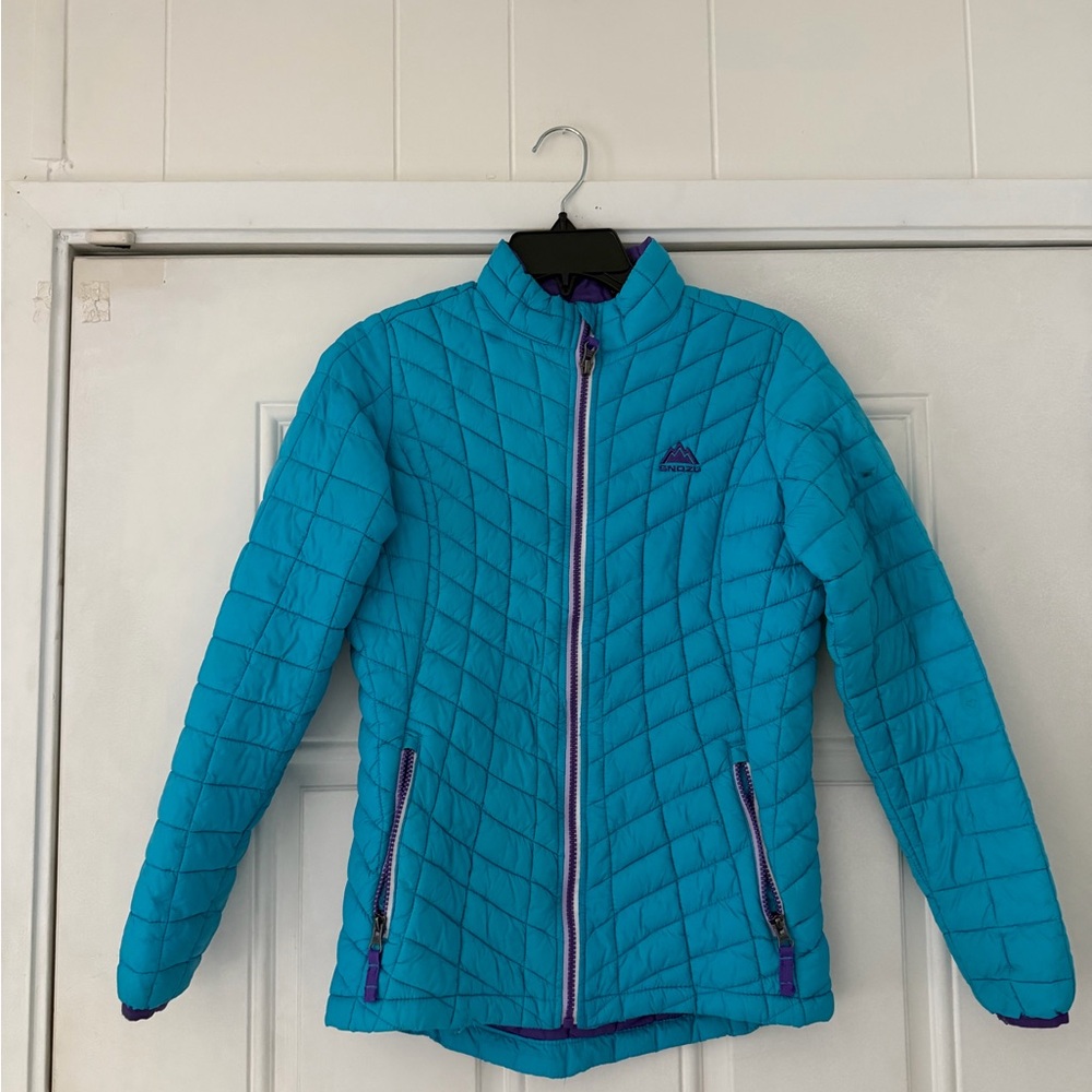 Snozu Blue and Purple athletic winter cute outdoors hiking sporty Quilted Jacket